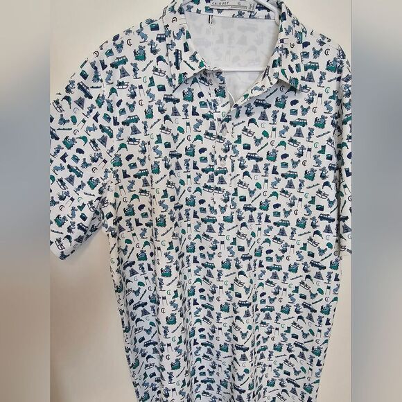 Criquet Mens Mountain Theme Polo - Picture 2 of 6